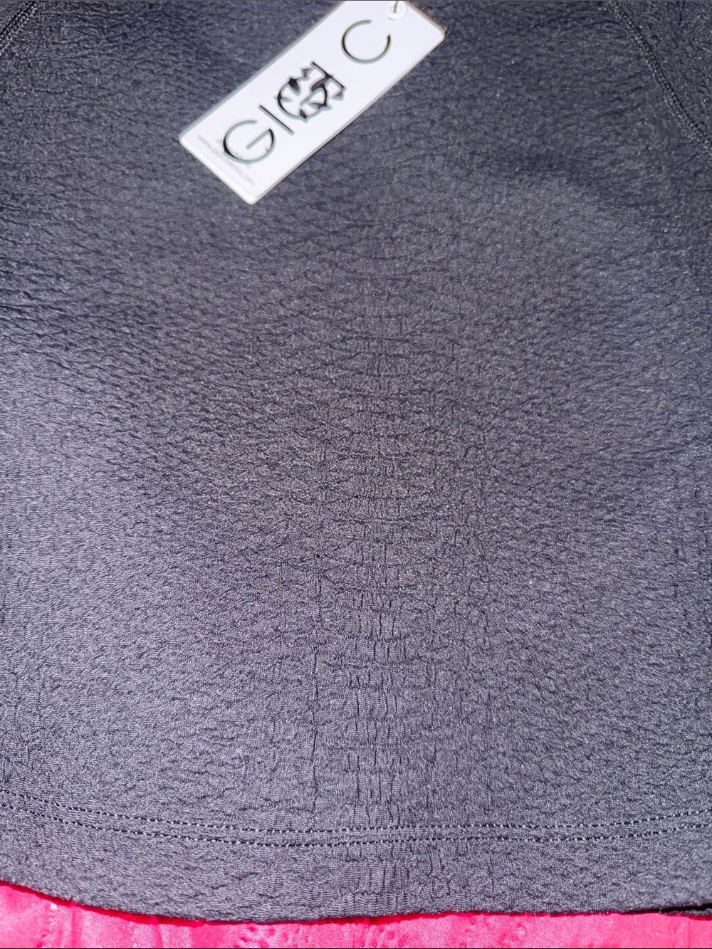 GIGI C Black Cropped Textured Long-Sleeve Top - Picture 2 of 5